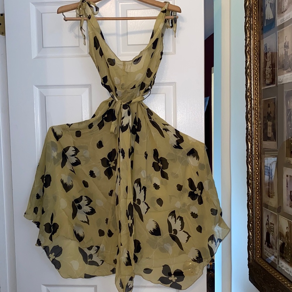 Betsy Johnson Floral Print Silk Dress